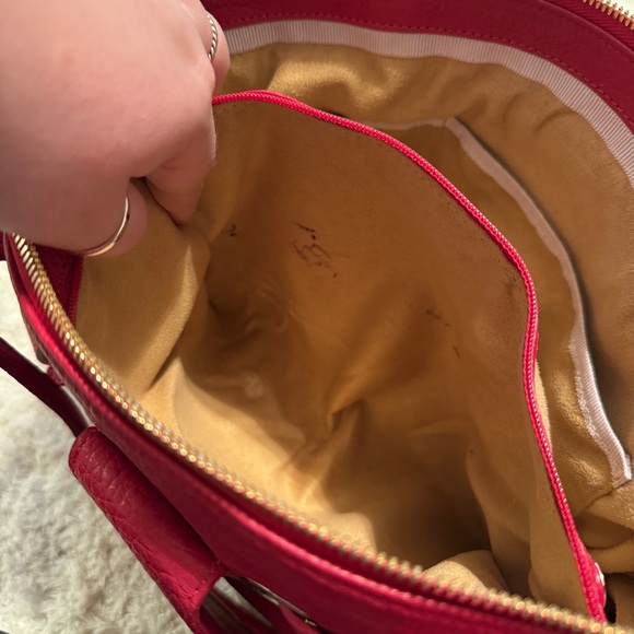 Jimmy Choo Rhea Red Leather Shopper with Dustbag - Picture 12 of 14